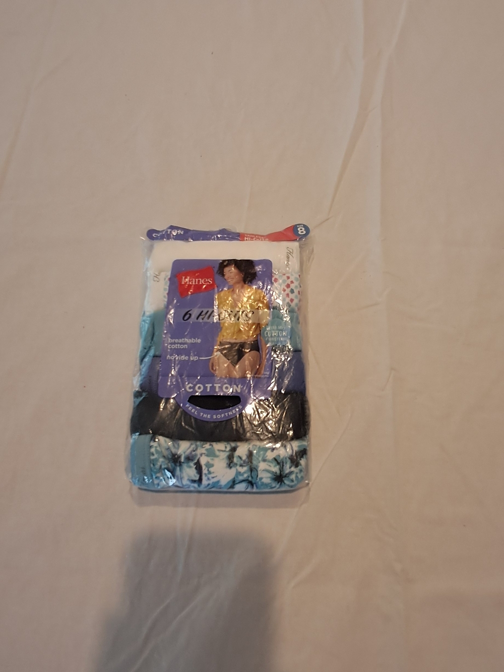 Hanes Women's Cotton Bikini Briefs‎ Pack - Blue & Black Size 8